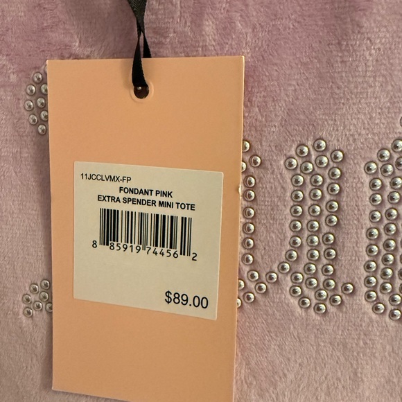 Juicy Couture Light Pink Velvet Tote - Picture 5 of 8